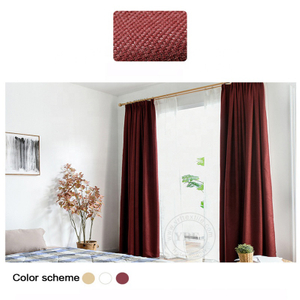 Homestay Plain Color Black Out Heavy Duty Insulated Living Room Curtain