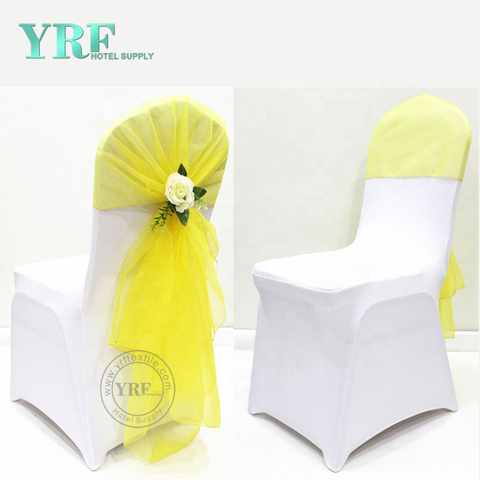 YRF Wholesale Wedding Decoration White Stretch Chair Covers
