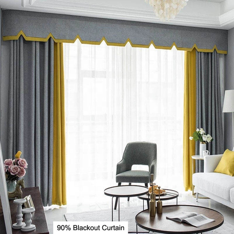 Hotel Style Drapes Deluxe Modern Design Breathable For Factory