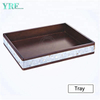 YRF Handmade Customized Pu Leather Serving Tray Hotel Amenity Tray Food Tray Hotel Supply