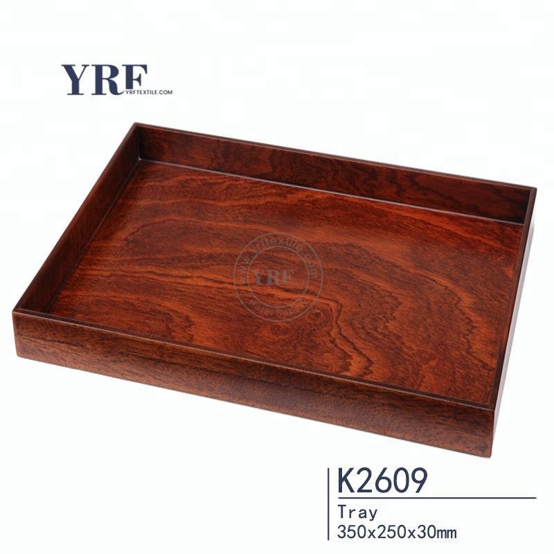 YRF Customize Hotel Equipment Leather Tray With Handle