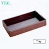 YRF Embossed Heat Proof Non Slip Large Leather Serving Tray For Hotel Supplies