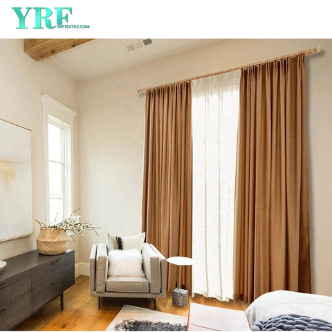 Motel Solid Color Black Out Fire Retardant Room Window Window Curtains