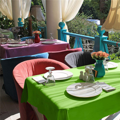 Quadratische Tischdecken Apfelgrün 85x85 Zoll reines 100% Polyester knitterfrei für Hochzeiten