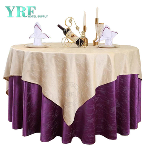 YRF Round Table Cloths 120" Inch Purple Polyester Washable Wrinkle Free For Dinner