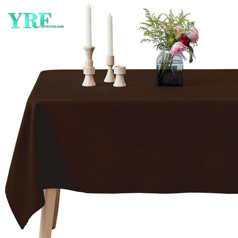 Oblong Dinner Table Cover Pure Chocolate 60x102 Zoll 100% Polyester knitterfrei für Restaurant