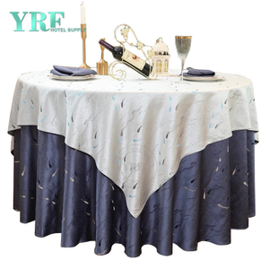 YRF Table Cloth 5 Star Hotel Birthday 108" Dark blue Polyester Round