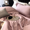 Hotel and Resort 400 Threat Count Langstapel-Baumwollbettlaken-Set Queen, einfarbig, gefärbt