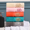 Luxuriöses, einfarbiges Frottee, 100 % Baumwolle, weiß, mit Logo-Hotel-SPA-Handtuch-Sets