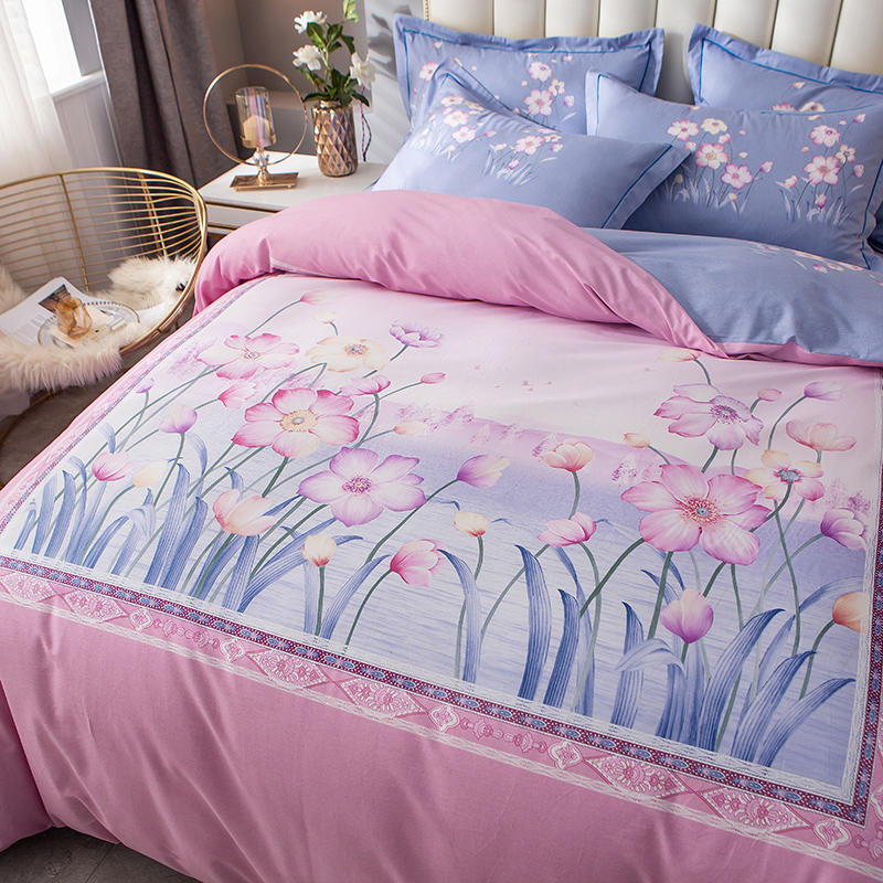 Heimtextilien-Baumwolle, bedruckt, bequem für Doppelbett-Bettlaken-Set