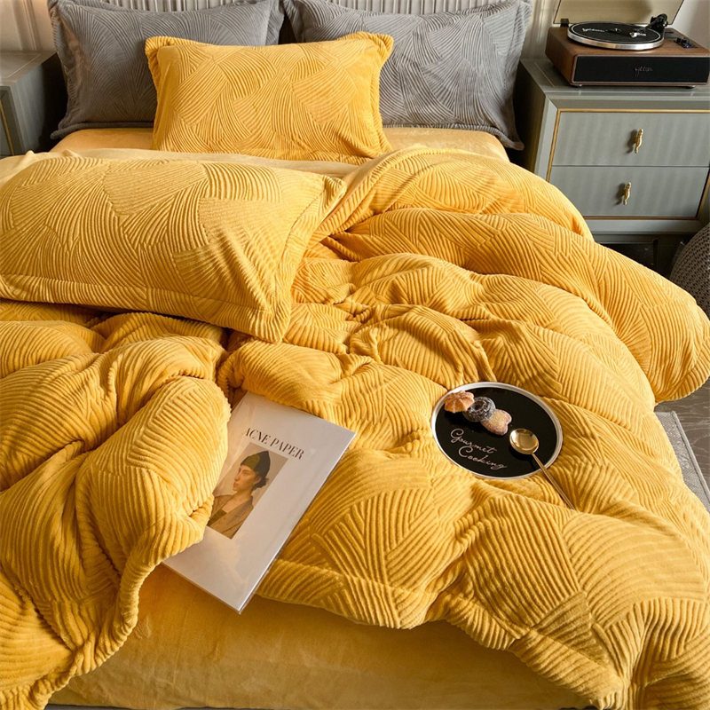 Bestseller und neues Design Komfortabler Milchsamt 6-teiliges Bettlaken-Set für den Winter