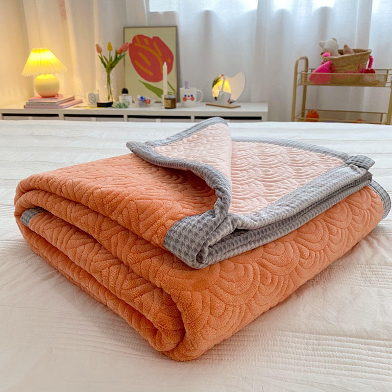Home Decoration Tagesdecke Soft Queen Size Quilt Set Orange für den Sommer
