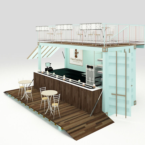 Custom For Coffee Shop Gut gestaltetes erweiterbares Containerhaus